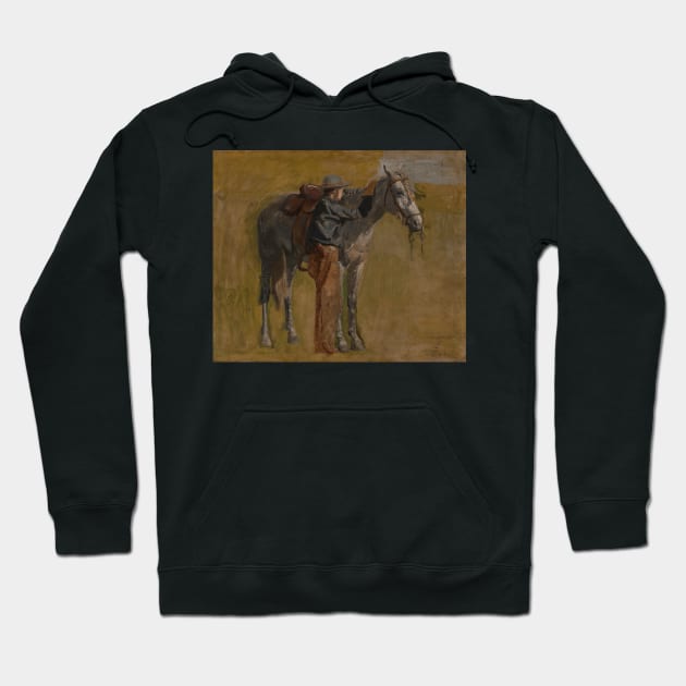 Cowboy - Study for Cowboys in the Badlands by Thomas Eakins Hoodie by Classic Art Stall